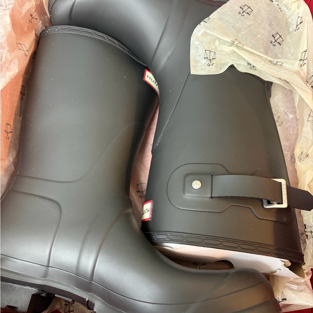 Hunter Original Short Rubber Sole Boots Women Size 11